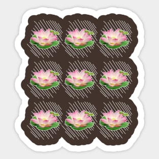 namaste lotus flower Sticker